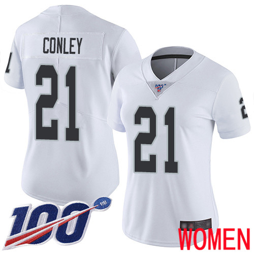Oakland Raiders Limited White Women Gareon Conley Road Jersey NFL Football #21 100th Season Vapor Jersey->youth nfl jersey->Youth Jersey